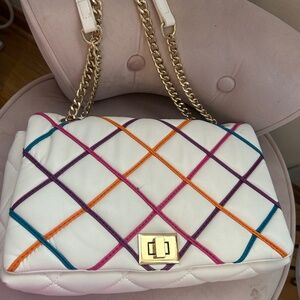 Multi color crossbody purse